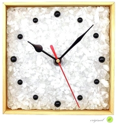 Crystal clock with shungite